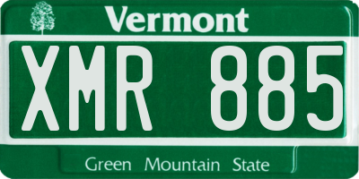 VT license plate XMR885
