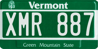 VT license plate XMR887