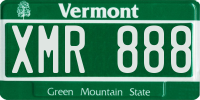 VT license plate XMR888