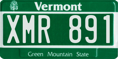 VT license plate XMR891