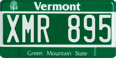 VT license plate XMR895