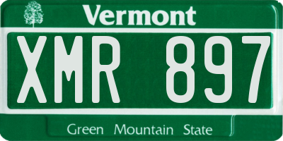 VT license plate XMR897
