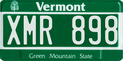 VT license plate XMR898