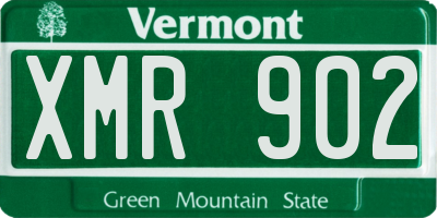 VT license plate XMR902