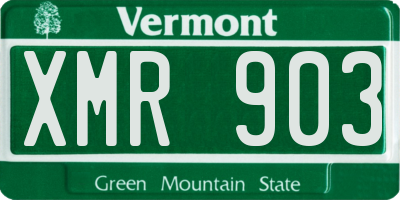 VT license plate XMR903