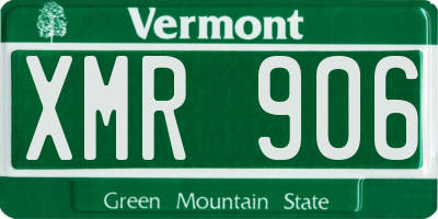 VT license plate XMR906