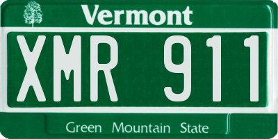 VT license plate XMR911