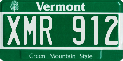 VT license plate XMR912