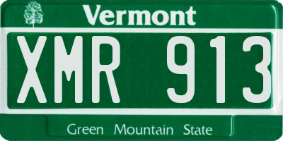 VT license plate XMR913