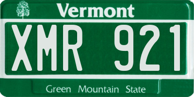 VT license plate XMR921