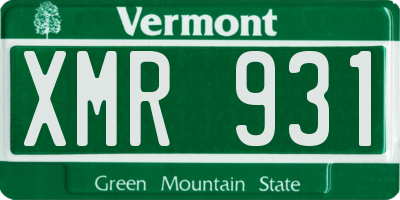 VT license plate XMR931