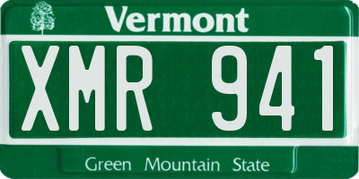 VT license plate XMR941