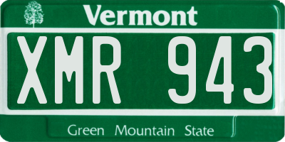 VT license plate XMR943