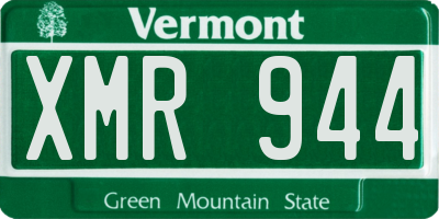 VT license plate XMR944