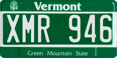 VT license plate XMR946