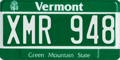 VT license plate XMR948