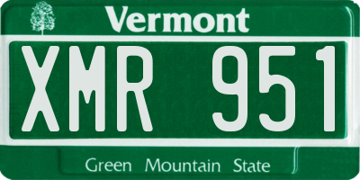 VT license plate XMR951