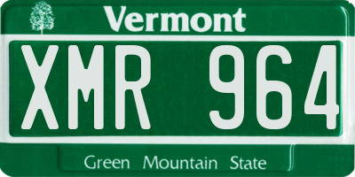 VT license plate XMR964
