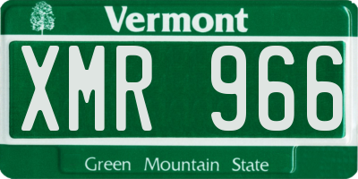VT license plate XMR966