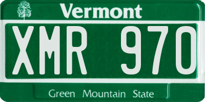 VT license plate XMR970
