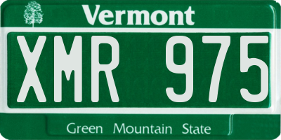 VT license plate XMR975