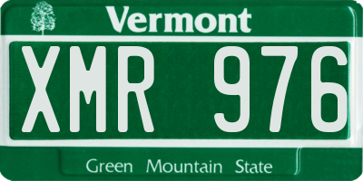 VT license plate XMR976