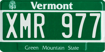 VT license plate XMR977