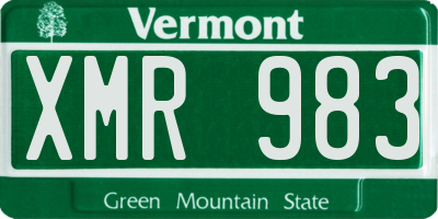 VT license plate XMR983