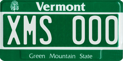 VT license plate XMS000
