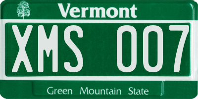 VT license plate XMS007