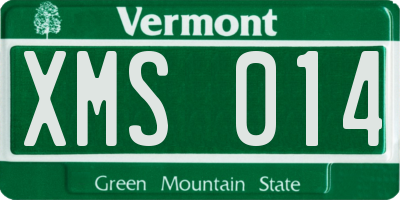 VT license plate XMS014