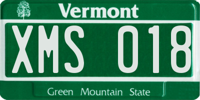 VT license plate XMS018
