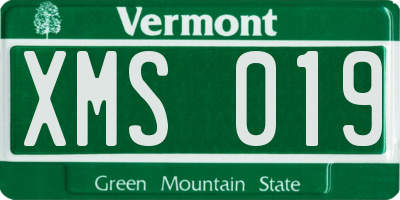 VT license plate XMS019