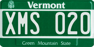 VT license plate XMS020