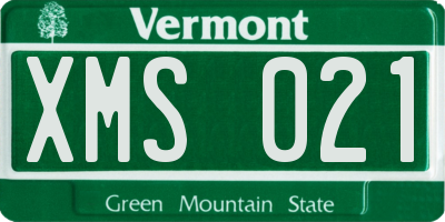 VT license plate XMS021