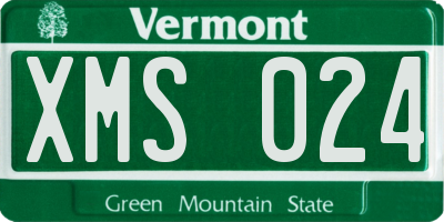 VT license plate XMS024