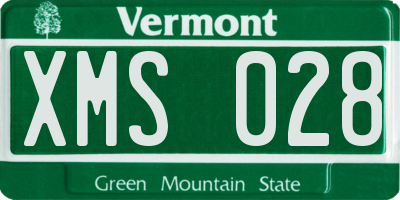 VT license plate XMS028