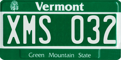 VT license plate XMS032
