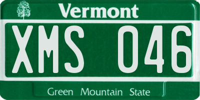 VT license plate XMS046