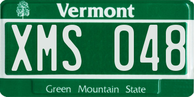 VT license plate XMS048