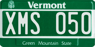 VT license plate XMS050