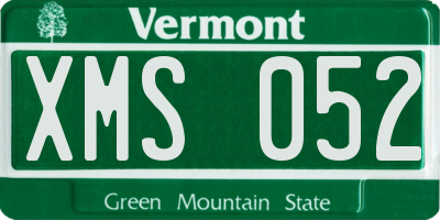 VT license plate XMS052