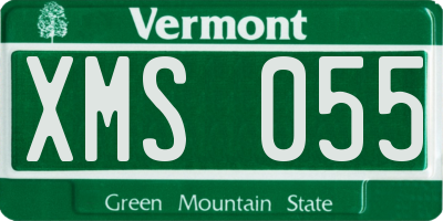 VT license plate XMS055