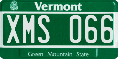 VT license plate XMS066