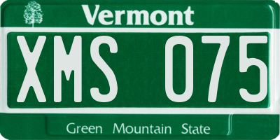 VT license plate XMS075