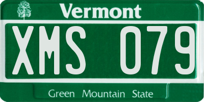 VT license plate XMS079