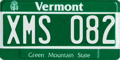 VT license plate XMS082