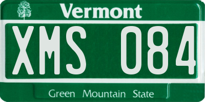 VT license plate XMS084