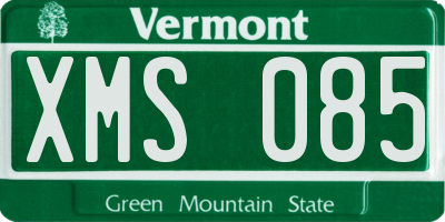 VT license plate XMS085
