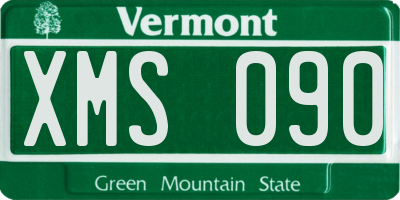 VT license plate XMS090